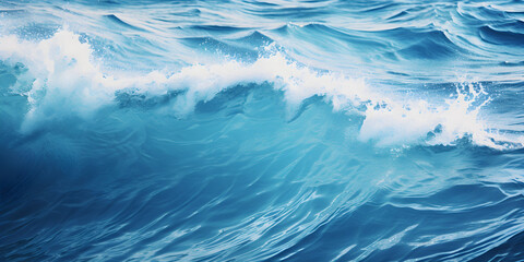Fototapeta na wymiar Blue ocean water with waves background 