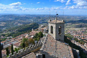 Fototapeta premium Republik San Marino Blick vom Guaita Turm