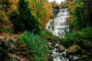 waterfall in autumn