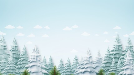 Fototapeta premium a frame using delicate snowflakes on a pastel background, capturing the essence of winter, a flat lay with a top view, ensuring there's ample copy space for additional elements.