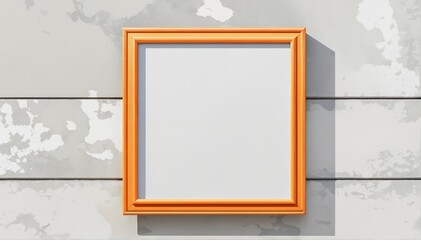 Signboard mockup template, empty picture frame for logo or text on the wall