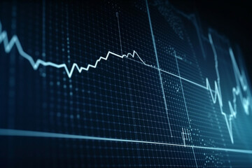 Naklejka premium A visually engaging wallpaper featuring a dynamic stock market chart graph, perfect for financial enthusiasts and traders. Ai generated
