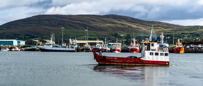 The Bere Island Ferry departing from Castletownbere Harbour, County Cork, Ireland,
