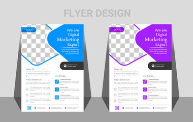 Business brochure flyer design a4 template, Corporate Flyer Layout with Graphic Elements, Business Flyer Layouts, Vector flyer template design.