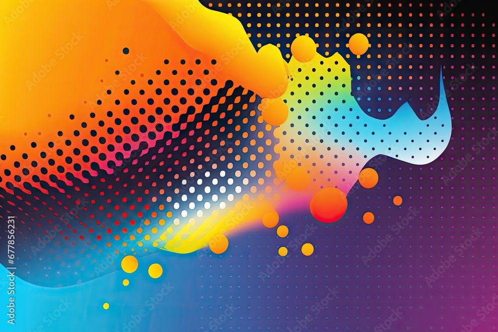 Aufkleber abstract colorful background with halftone effect