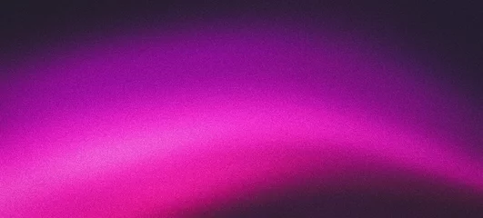 Foto op Canvas Magenta pink grainy gradient wave abstract shape black background dark noise grain texture glowing banner header backdrop © AdGraphics
