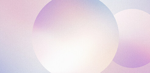 Grainy banner abstract gradient sphere circle purple pink yellow light geometric shape noise texture poster design
