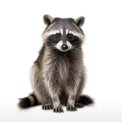 Fototapeta premium Cute racoon isolated on white background