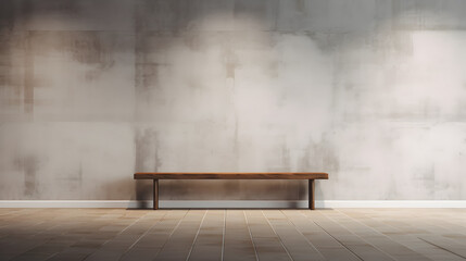 Empty wall with floor mockup background