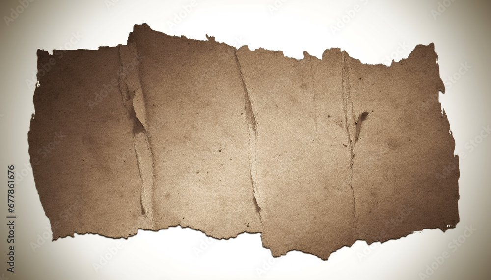Poster ancient document on weathered handmade paper with textured effect generated by ai