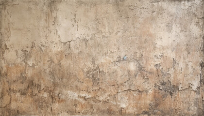 Weathered concrete wall with grunge pattern and rusty metal accents generated by AI