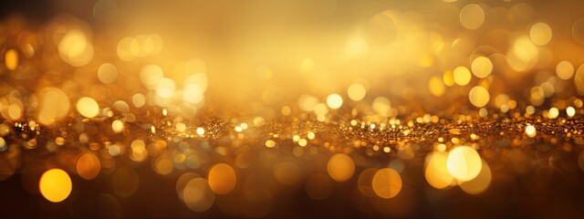 gold glitter background. backdrop of shiny blurry particles