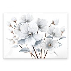 flower bouquet , isolated on white background, ai generated