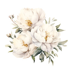 flower bouquet , isolated on white background, ai generated