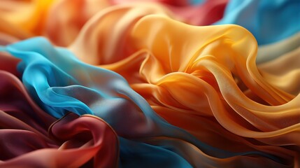 Obraz premium colorful piece of fabric billowing uhd wallpaper