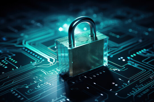 Stressing the vital role of secure financial transactions, a digital padlock acts as a symbol for the safety of a payment gateway, with a seamlessly conducted online transaction in focus