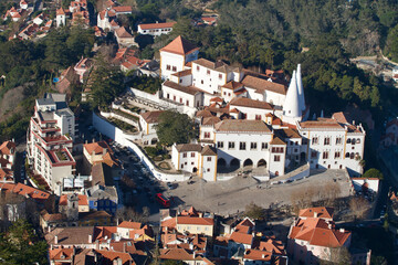 city old town of Sintra, Portugal 