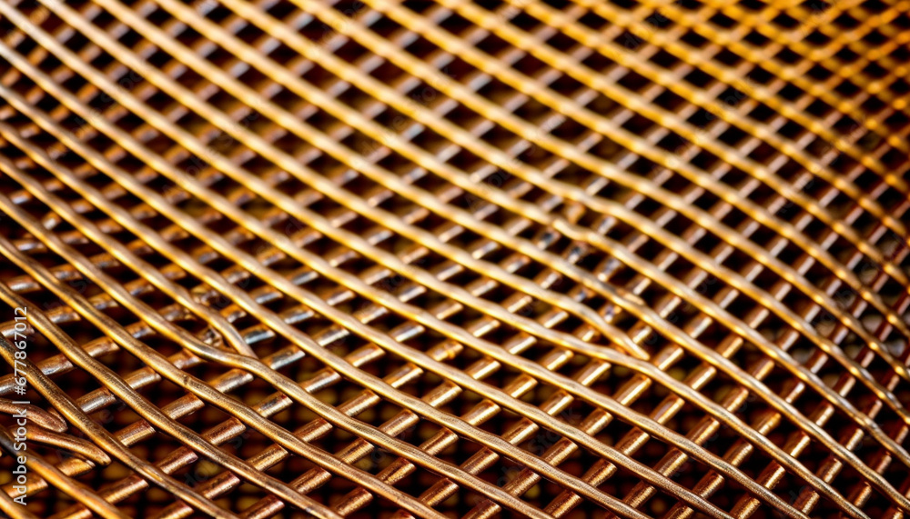 Poster metallic circle shape in rusty steel with textured effect backdrop generated by ai