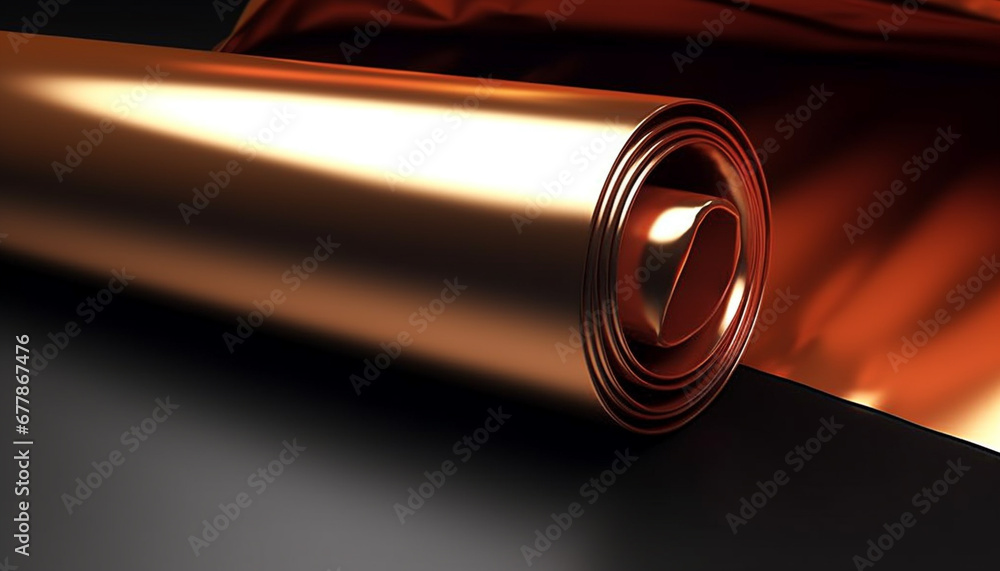 Poster smooth silk curtain folded in elegant wave pattern on backdrop generated by ai