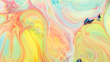 Abstract Liquid Colors Background. Multicolored Waves and Blurred Motion