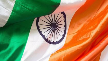 Indian flag waving, symbol of unity and patriotism in history generated by AI