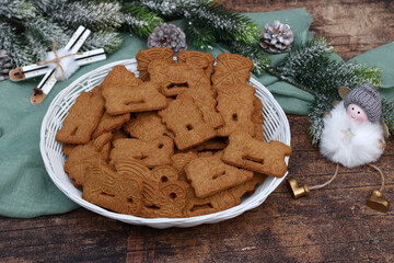 Speculoos is a Christmas biscuit made from spiced shortcrust pastry.
