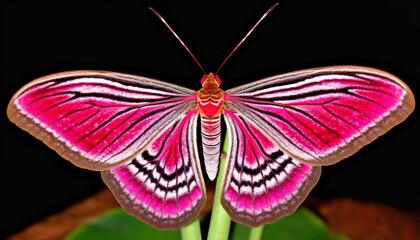 Fototapeta na wymiar Vibrant butterfly wing pattern on purple flower in nature generated by AI
