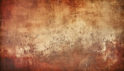 Abstract rusty wall with stained pattern, old fashioned and weathered backdrop generated by AI