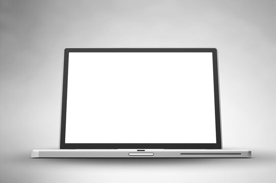 mockup modern laptop with blank display