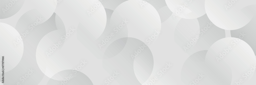 Aufkleber Abstract background with gray circle. White and grey abstract modern transparency circle presentation background. Vector circles template vector design. Object web design. Round shape. Minimal poster