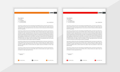 New Modern Creative Vector Business And Corporation Letterhead Design Template
