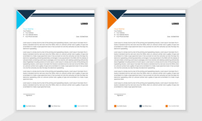 New Modern Creative Vector Business And Corporation Letterhead Design Template