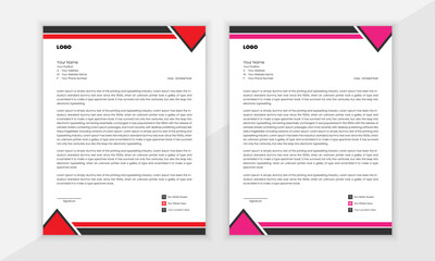 New Modern Creative Vector Business And Corporation Letterhead Design Template