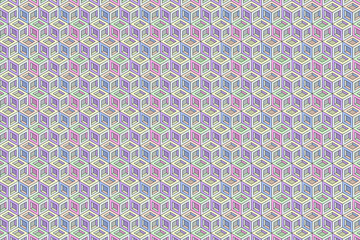geometric colored cube and cubes