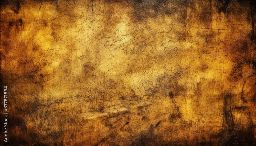 Poster nature aging process creates grunge backdrop on ancient building feature generated by ai