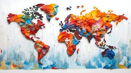 Education and Intelligence Collage with World Travel Theme, Light, World Map, Globe,