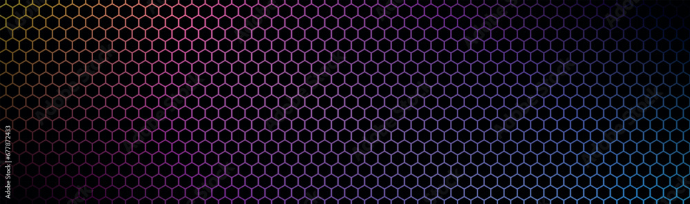 Poster futuristic hexagon vector illustration. futuristic hexagon vector illustration. dark hexagon abstrac