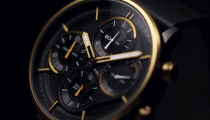 Luxury wristwatch a symbol of success and accuracy in business generated by AI