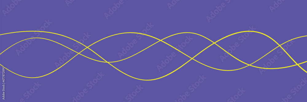 Poster line art striped graphic template. curve wave seamless pattern. vector illustration.