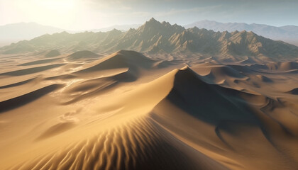 Fototapeta na wymiar Majestic mountain range in Africa, tranquil sunrise, panoramic beauty generated by AI