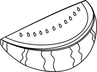 watermelon outline