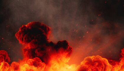 lava explosions and fire halloween background orange red and black smoke banner collection inferno copy space for text armageddon special effects backdrop for mobile web youtube