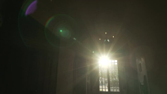 Sunbeams coming through a window