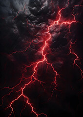 Red thunder lightning pattern, background shape - obrazy, fototapety, plakaty
