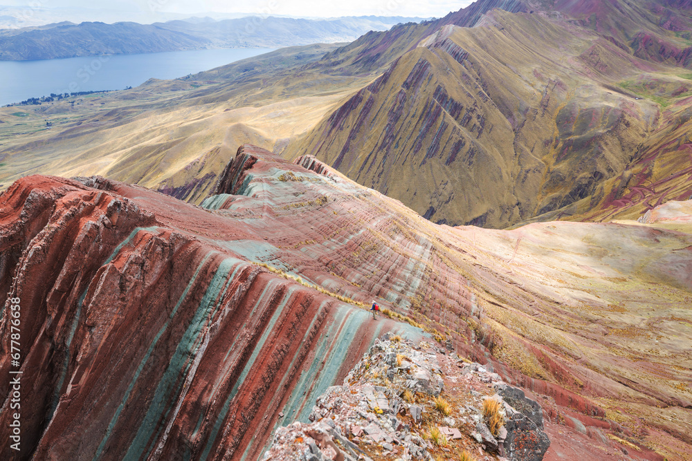 Poster hiker in pallay poncho