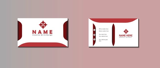 simple creative finance business card template design from own creations with color