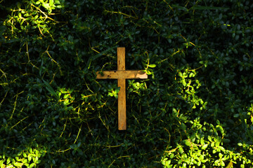 cross in the grass