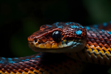 Fototapeta premium close up of a python. 