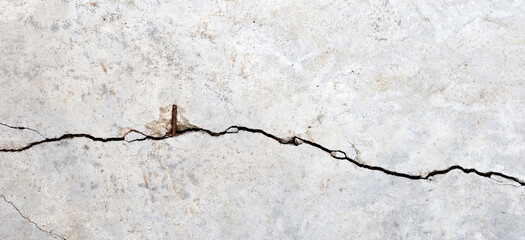 Crack concrete floor texture background.