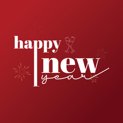 Happy new year 2024 - celebration design concept for cover, banner, poster, magazine, flyer and social media post template